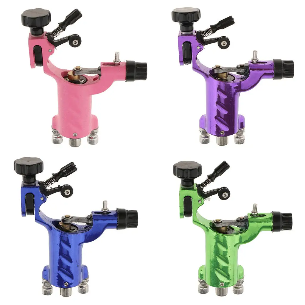 

Heavy Duty Alloy Dragonfly Rotary Assorted Tattoo Machine Gun Motor Liner Shader Tool Kit Supply - Pink Purple Blue Green