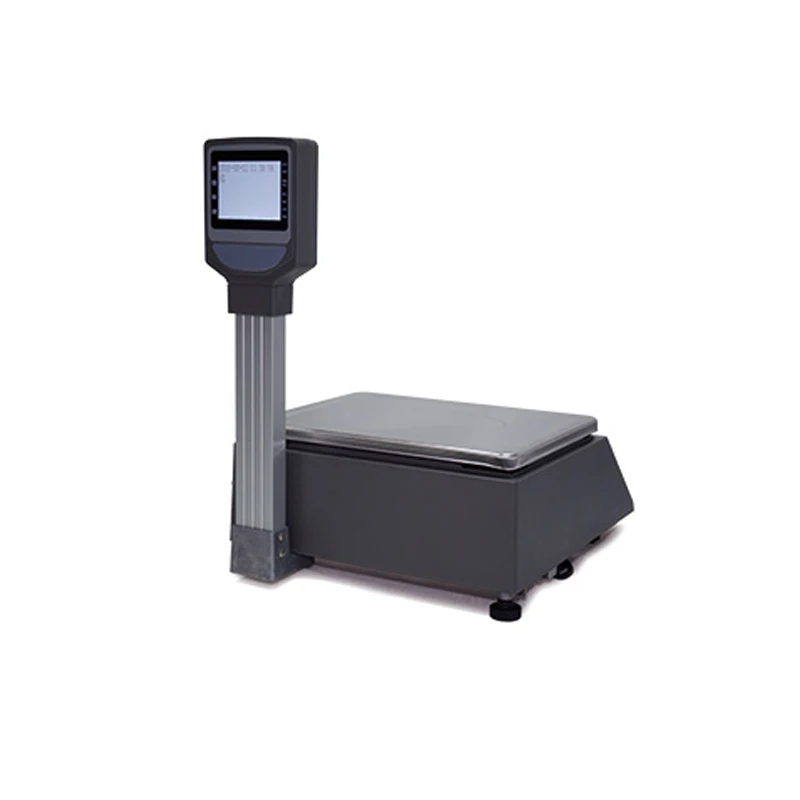 

Retail Shop Pos Weighing Scale With Label Barcode Printer Support 30Kg Hs-Bs16