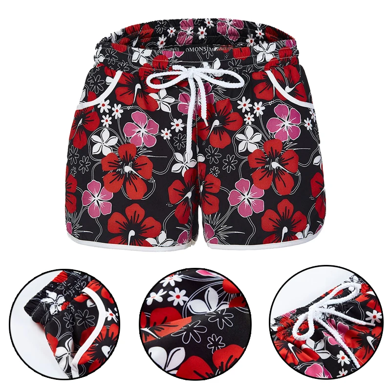 

Beach Swimming Womens Shorts New Ladies Hot Pants Flower Printing