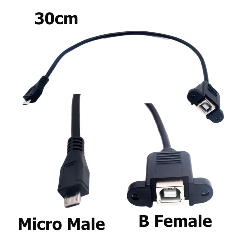 10 шт. USB 2 0 B гнездо принтера Панель Крепление к Micro 5 Pin Мужской кабель