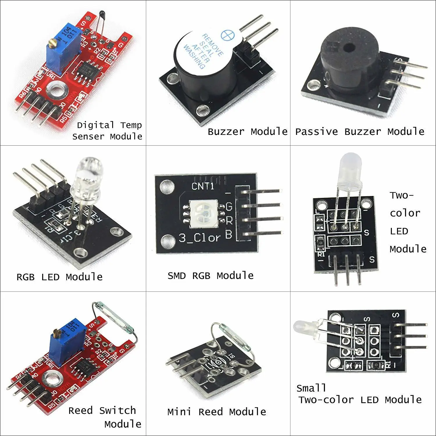 Наборы сенсорных модулей 37 в 1 пластиковая коробка для Arduino Uno R3 Mega2560 Mega328 Nano Raspberry Pi