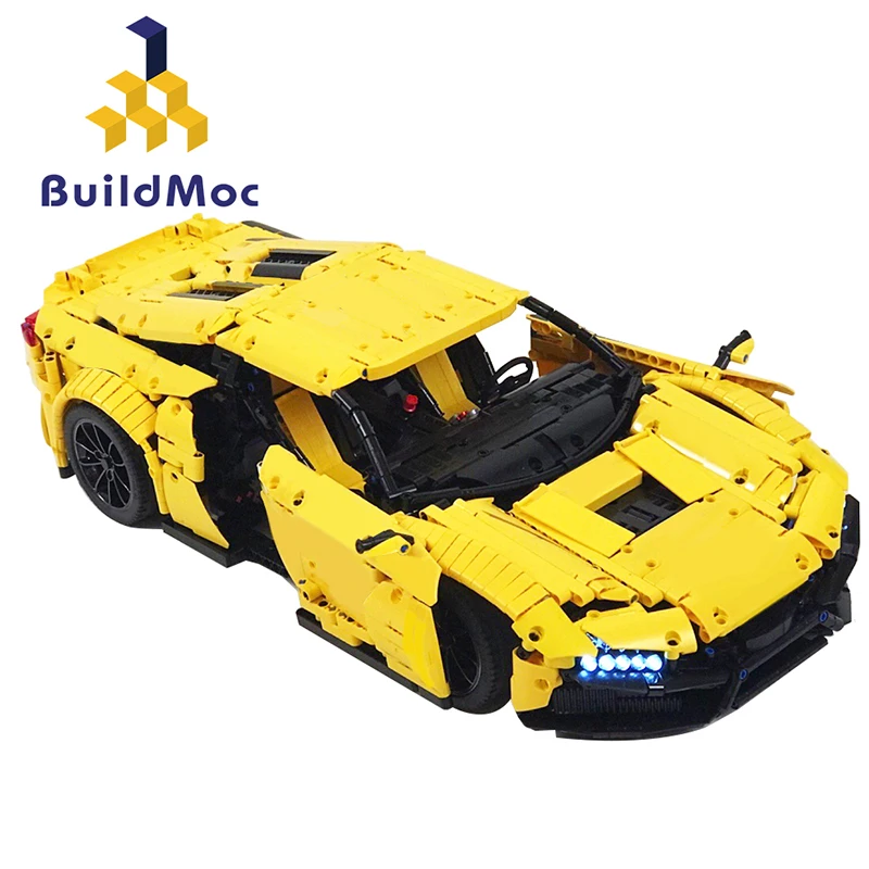 BuildMoc Technic скоростной чемпион строительные блоки гонка резвана чудовище Альфа