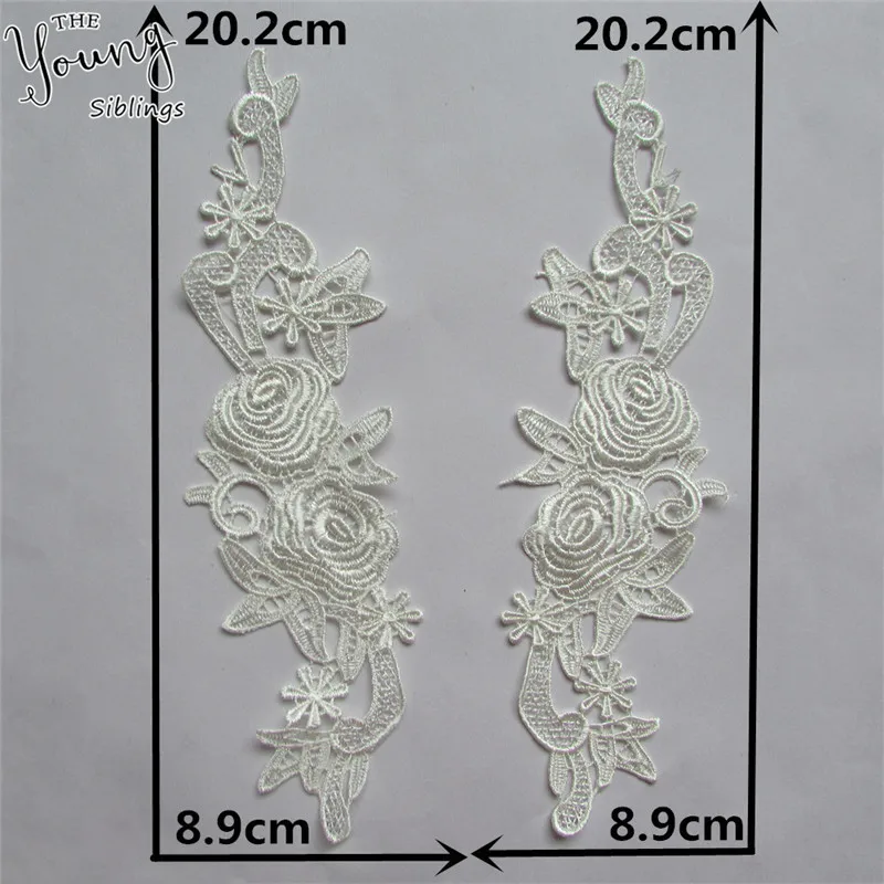 2PCS SALE Модный стиль вышивка DIY ABS жемчужное кружево вырез шитье кружевной воротник украшение невесты свадебное платье костюм наклейка - Цвет: 2PCS SALE