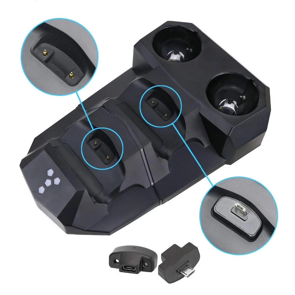 4 in 1 Quad Charging Dock Station for PS Move Motion and PS4 Controller Playstation Slim Pro Charger Storage Stand | Электроника