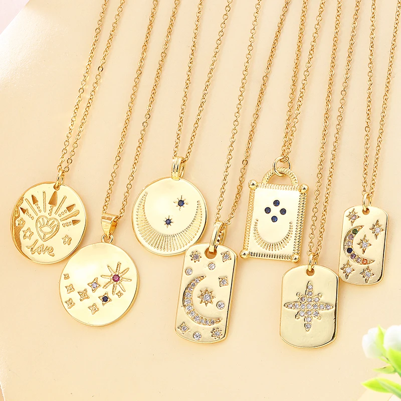 Ожерелье женское из нержавеющей стали с подвеской солнца 2020|Ожерелья подвеской| |