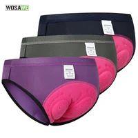 wosawe womens cycling underpants padded cycling 3d silicone cushion lightweight quick drying bicycle briefs cycling underwear