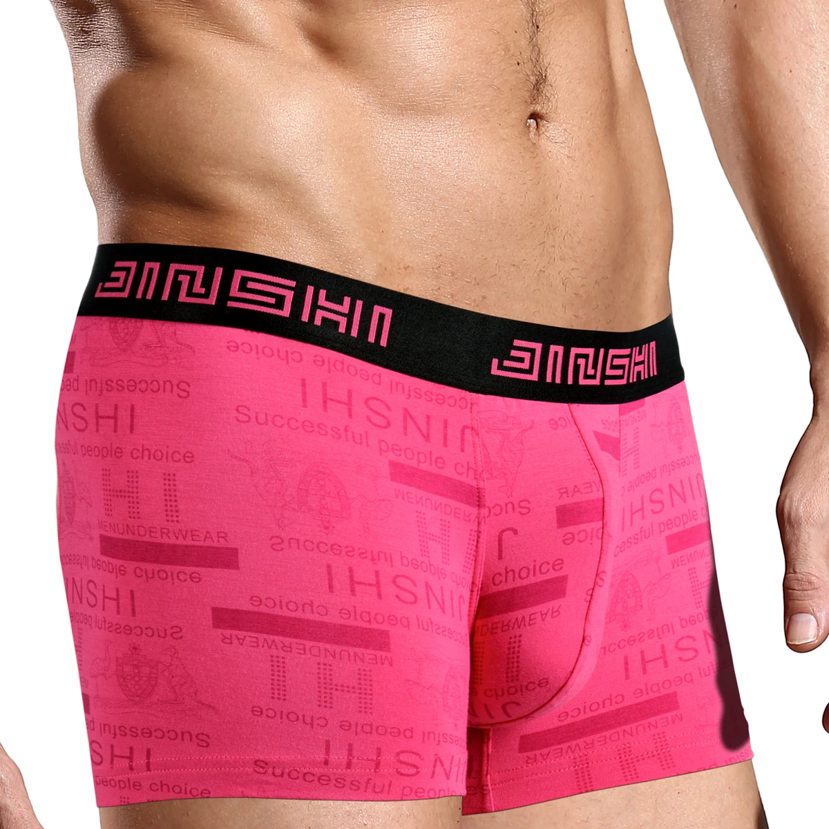 Mens Short Boxer Briefs Fashion Print Bamboo Men Boxer Briefs 2021 Summer New Low Waisted  Comfortable Male Panties