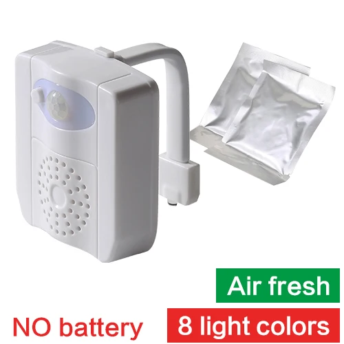 B(8colors Air fresh) Свежий воздушный светильник для унитаза, лампа-ПИР, Ночной светильник, УФ-проектор, Ночной светильник, умный светильник с датчиком движения, светодиодный светильник, 16 цветов - Испускаемый цвет: B(8colors Air fresh)
