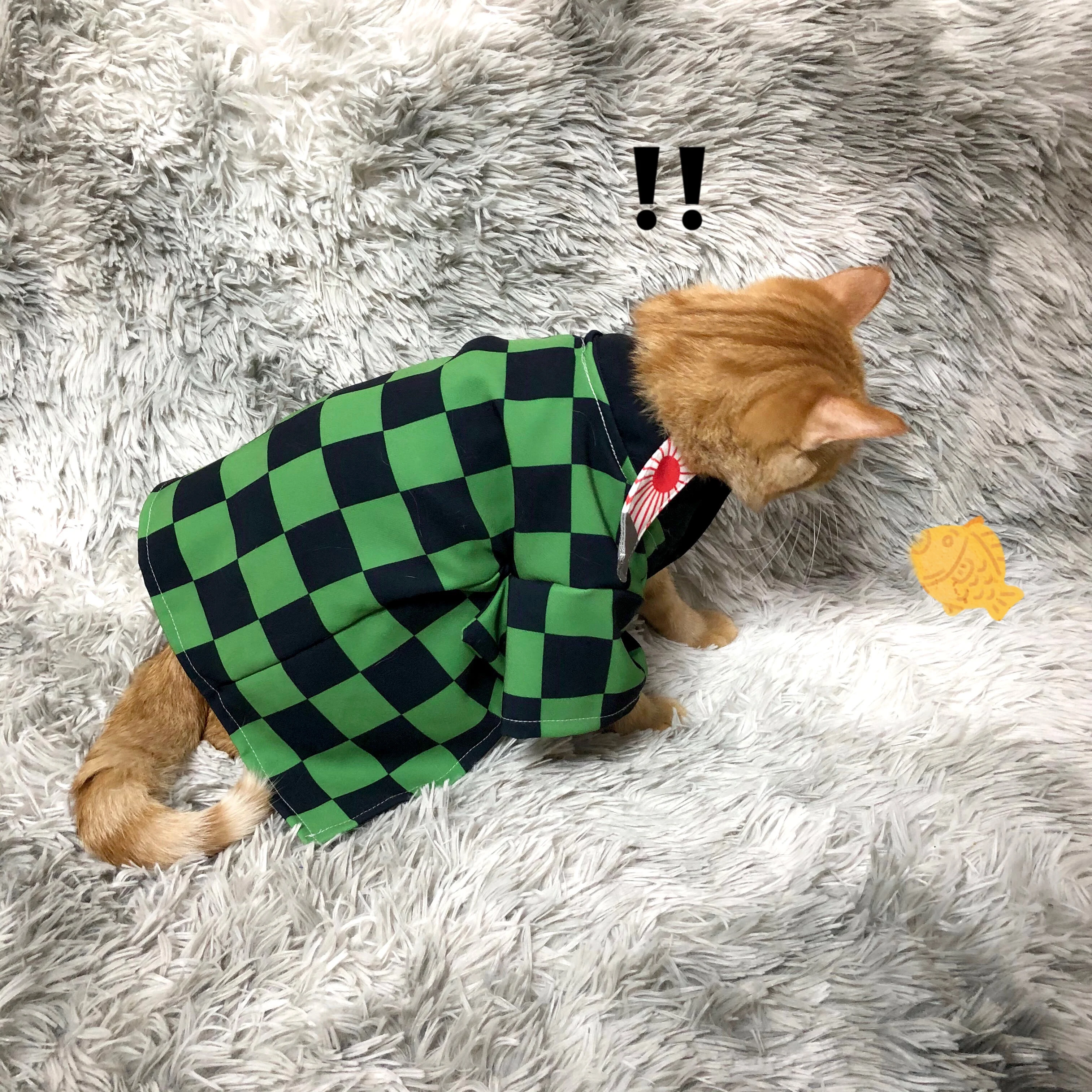 

Demon Slayer Kimetsu No Yaiba Costume for Cats Kitty Cape Full Sets Halloween Pet Cape Suits Cosplay Costumes