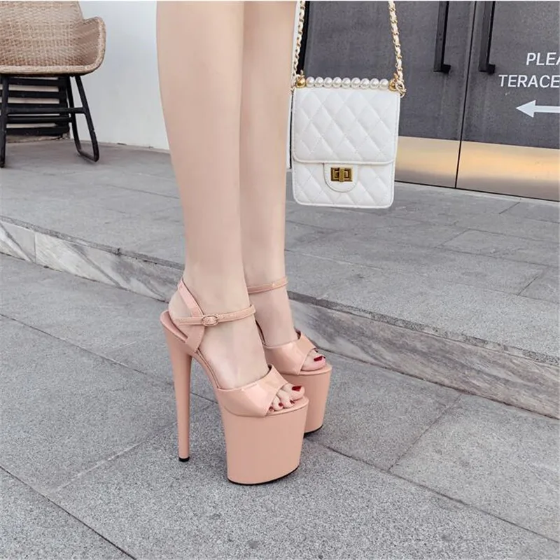 New pattern women's sandals Youpin sexy shoes 20CM stiletto waterproof 10CM Fashion show ladies high heels 4-9 10 BBZAI | Обувь