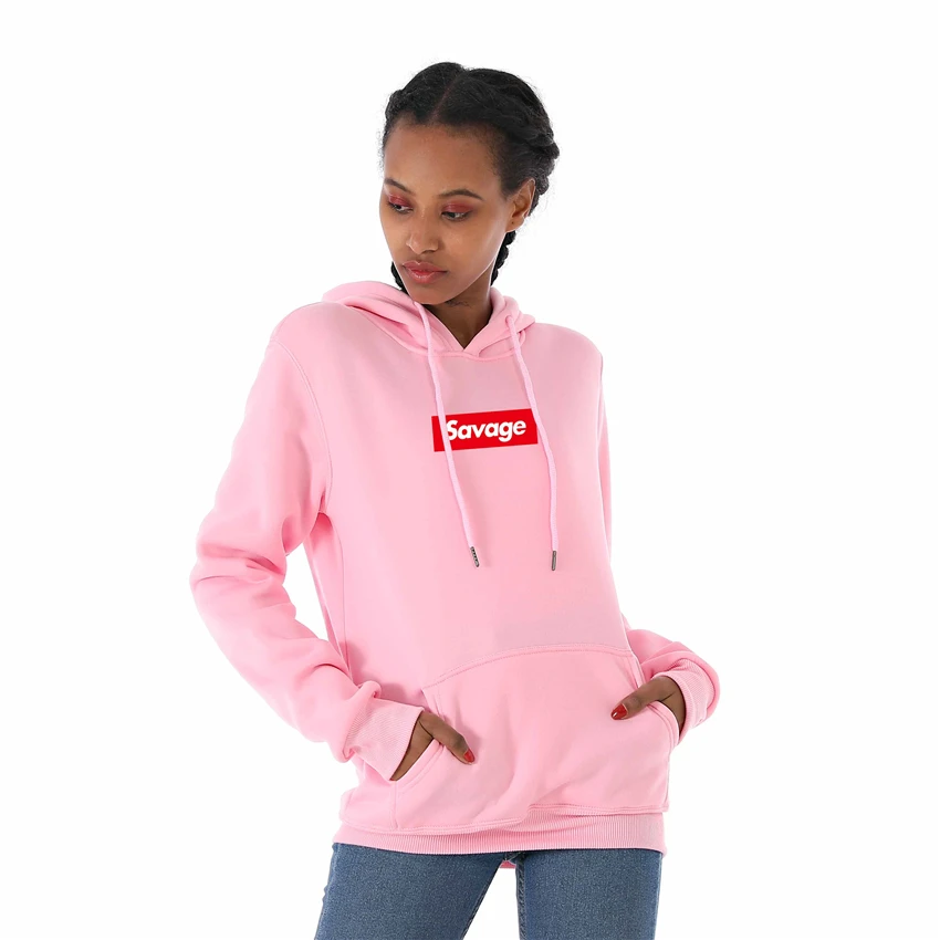 Осенне зимняя брендовая толстовка с капюшоном Женская буквенным принтом пуловер