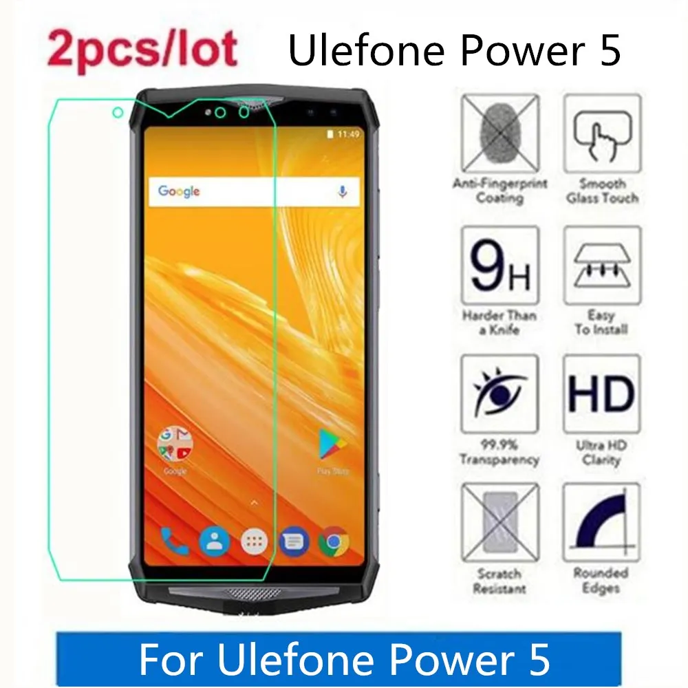 Закаленное стекло для Ulefone Power Премиум Защитная пленка 2.5D 5 защитная | Мобильные