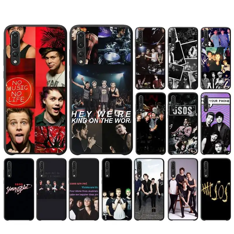 

FHNBLJ 5Sos band Phone Case for Huawei P30 40 20 10 8 9 lite pro plus Psmart2019