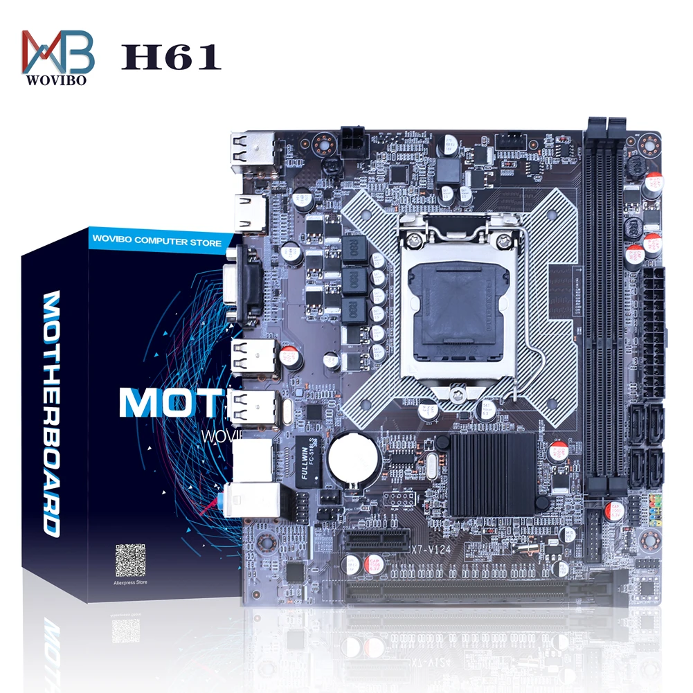 Материнская плата H61 LGA 1155 DDR3 двухканальная память 16 Гб для Intel LGA1155 Core I3 I5 I7 ЦП Xeon