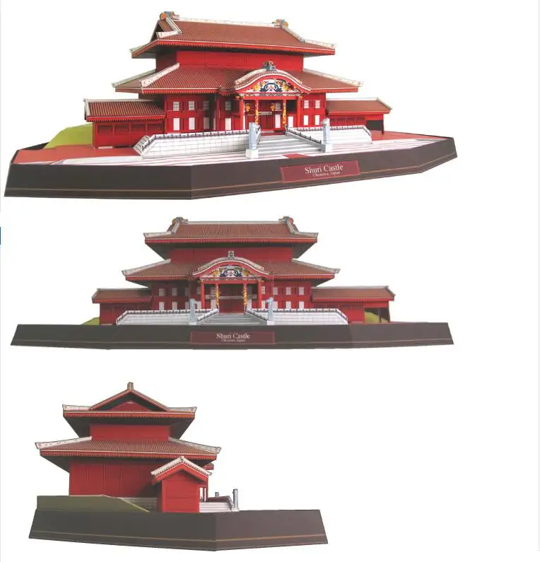 

3D пазл, бумажная модель для строительства, игрушка, Великая архитектура мира, Япония, Окинава, известная сборка, замок шури, ручная работа, по...