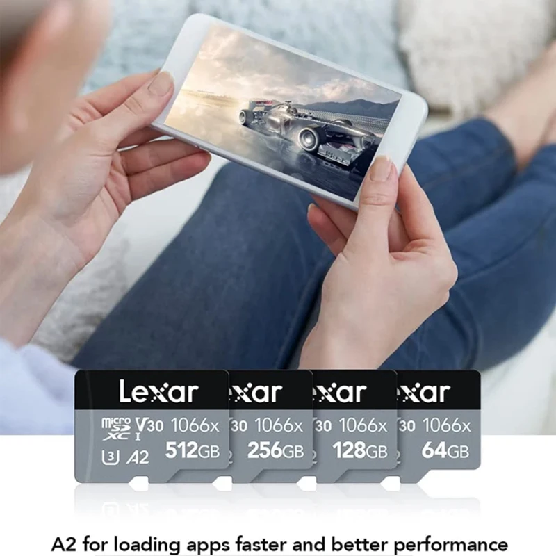 Карта памяти Lexar 1066x Micro SD 64 Гб 128 ГБ 256 512 A2 скорость чтения 160 м/с класс 10 U3 V30 TF UHD