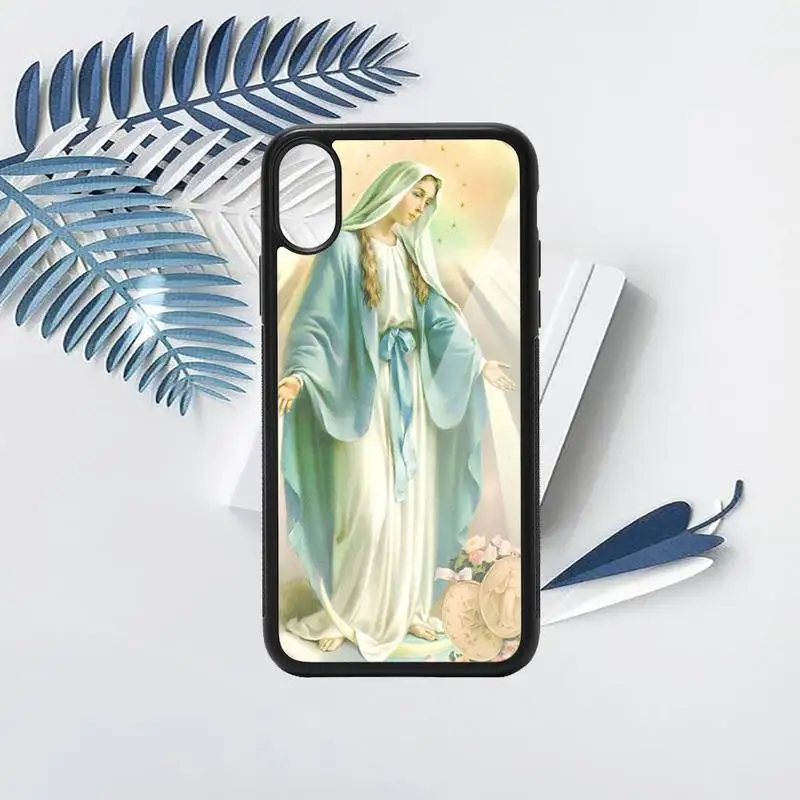 

Virgin Mary Christian Christmas Phone Case PC for iPhone 11 12 pro XS MAX 8 7 6 6S Plus X 5S SE 2020 XR