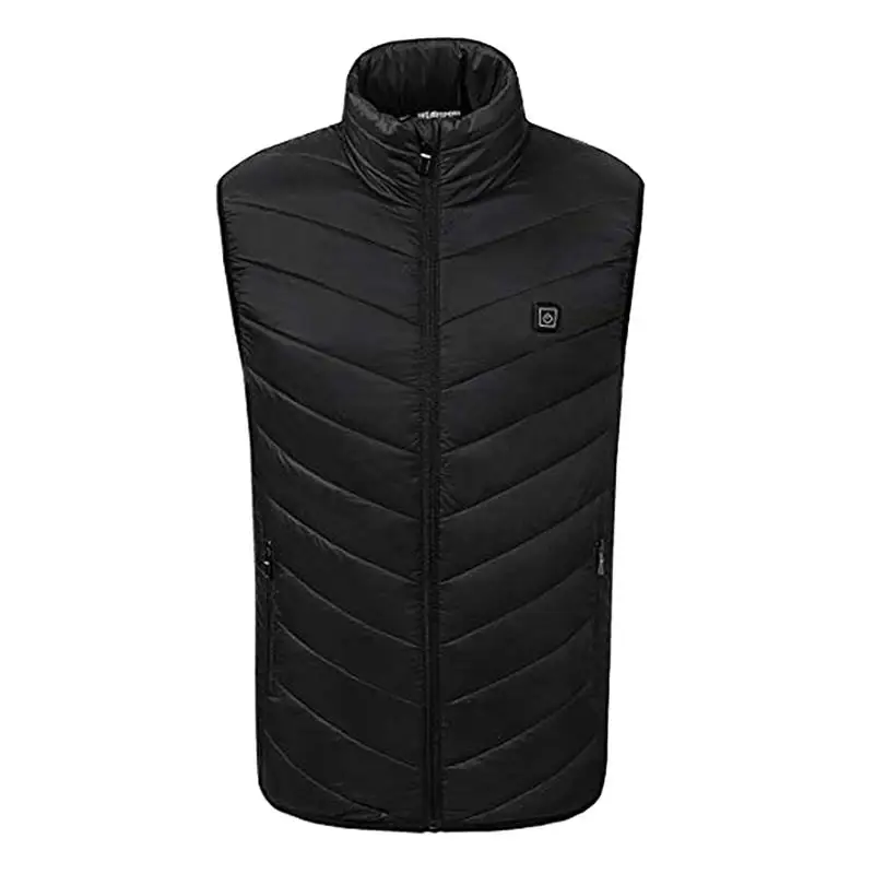 

Sleeveless Down Cotton Black USB Winter Electric Heated Vest Heated Pad Physiotherapy Body Warmer Jacket Heated Clothing