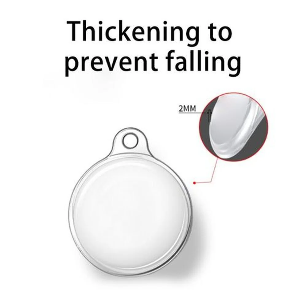 

Transparent TPU Case for Air Tag Portable Protective Anti-scratch Protective Case Soft Silicone Clear Buckle Cover