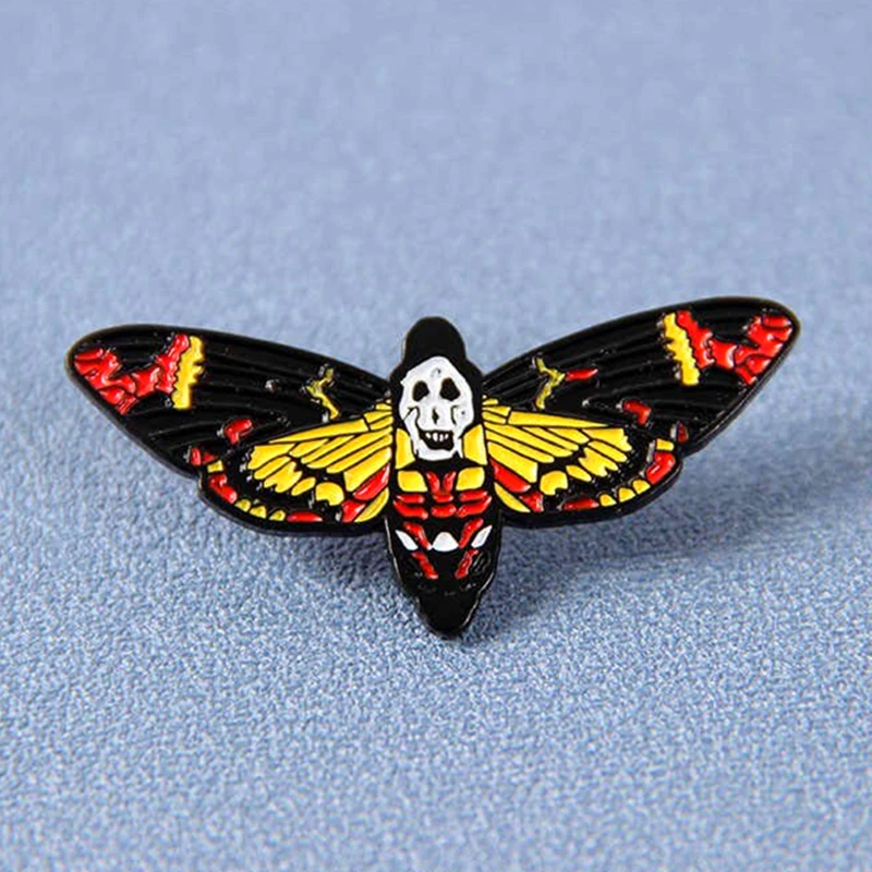 Молчание ягнят моли смерти головка брошь на застежке эмаль металлические значки