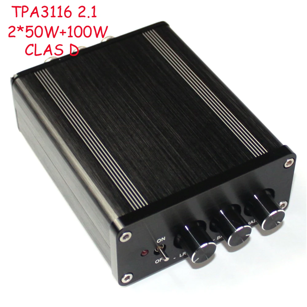 

TPA3116 2,1 класса D Цифровой HIFI домашний усилитель мощности 2*50 Вт + 100 Вт