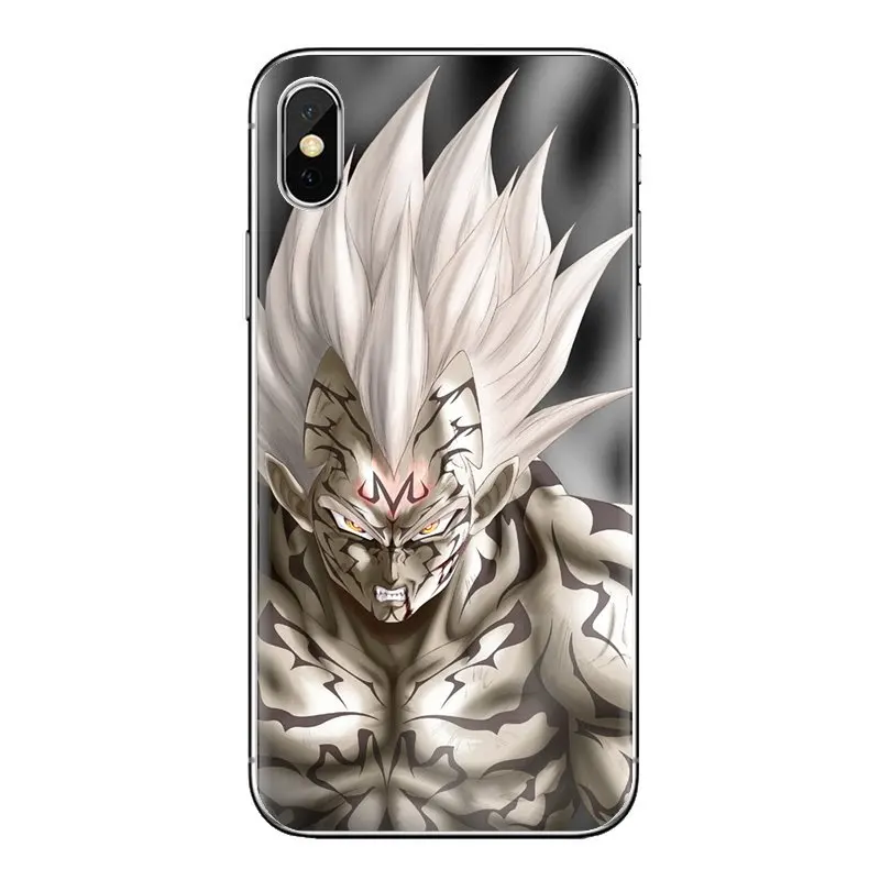 Dragon Ball Z Majin Vegeta Soft Transparent Cases Covers For iPod Touch Apple iPhone 4 4S 5 5S SE 5C 6 6S 7 8 X XR XS Plus MAX |