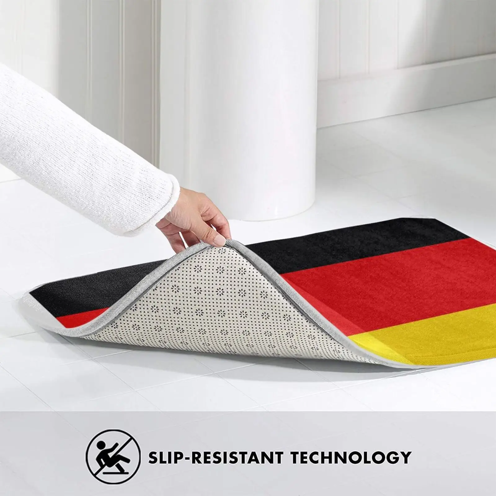 

Germany Diamond Soft Non-Slip Mat Rug Carpet Cushion Germany Flag