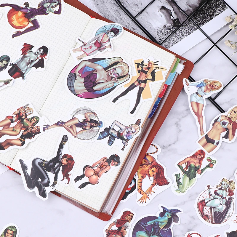 50Pcs Angel Sexy Women Anger Devil Lady Beauty Girls Stickers for Mobile Phone Laptop Luggage Guitar Skateboard Bike | Игрушки и хобби