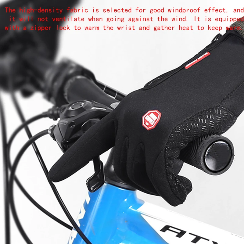 

Touchscree Winter Cycling Gloves Bicycle Warm Full Finger Waterproof Outdoor Cycling Skiing Motorcycle Riding Windproof Gloves