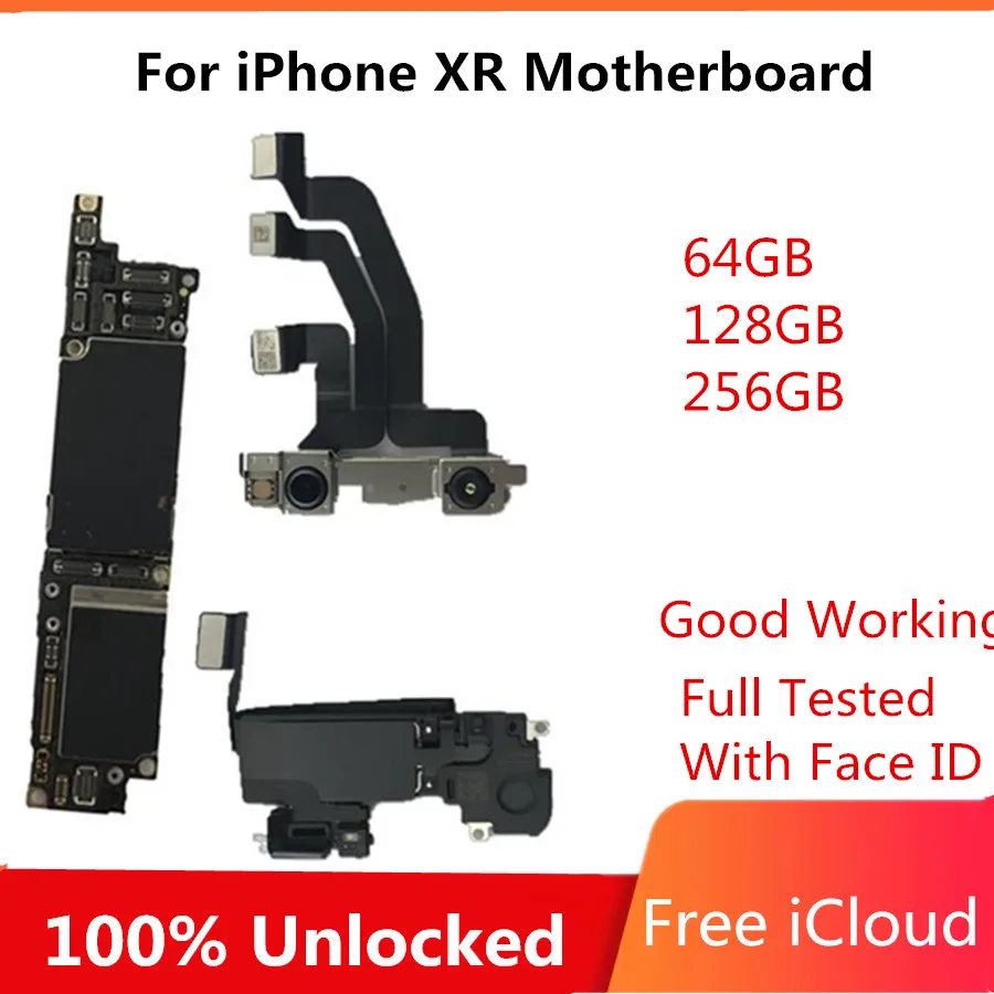Бесплатный iCloud разблокированная материнская плата для IPhone XR 64 Гб 128 ГБ 256