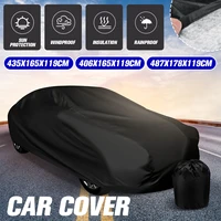 universal thickened full car cover 2 layer cotton lined waterproof anti uv auto protector case dustproof cover for toyotabmwvw