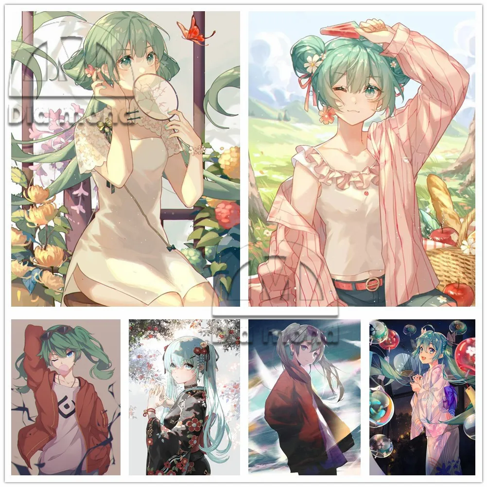 

Anime Diamond Painting Anime Idol Singer Diy Diamond Embroidery Cross Stitch Kits Cartoon Girl Cute Room Decor Mosaic Art Gifts
