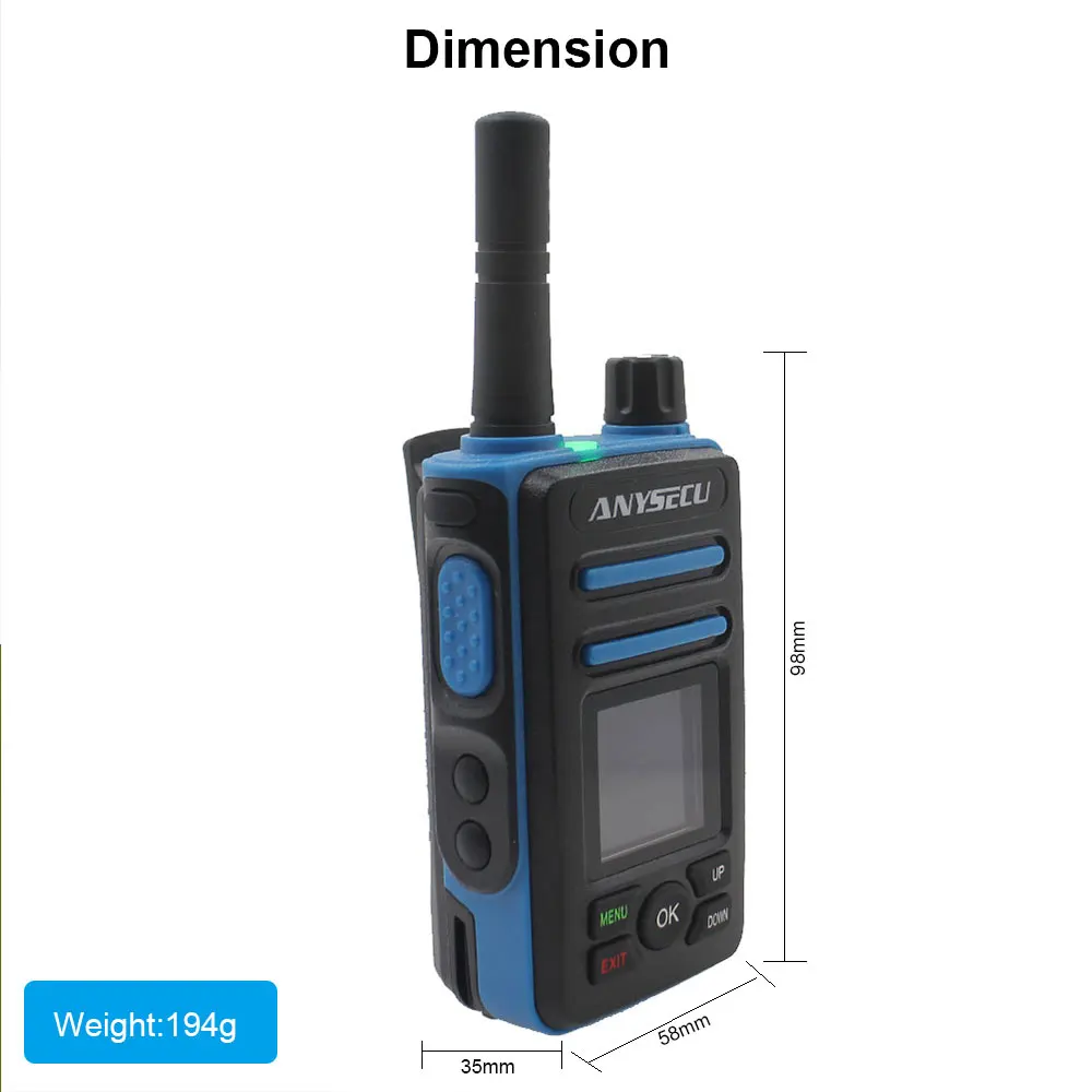 ANYSECU 4G сеть радио 4G-F8plus с gps работает с реальным-ptt LTE WCDMA GSM Walkie Talkie PC dispatcher домофон