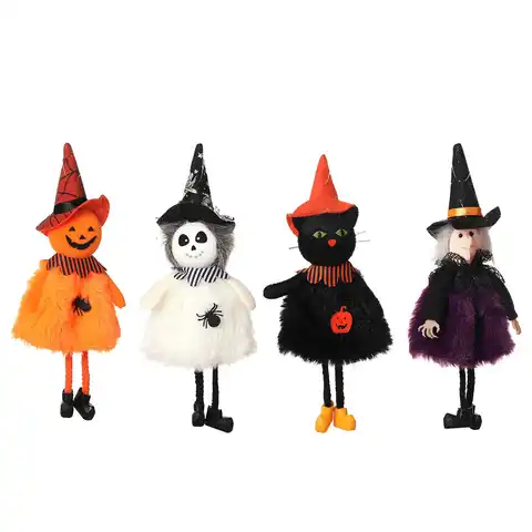 Милая искусственная кукла, призрак, праздник, искусственная тыква, метла, декор для вечевечерние НКИ на Хэллоуин