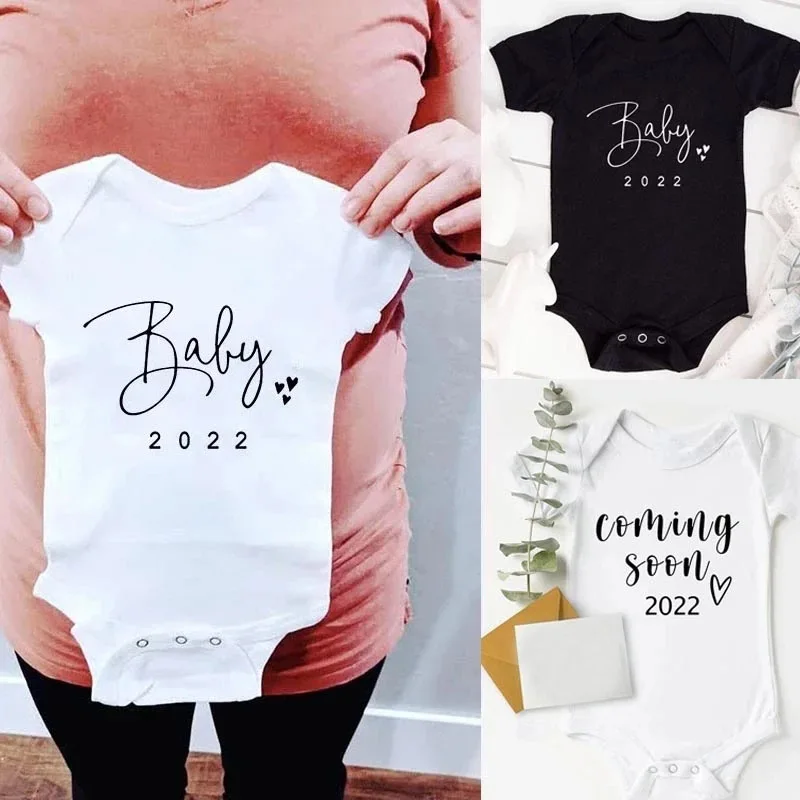 

Pregnancy Announcement Baby Bodysuit Baby Coming Soon 2022 Baby Onesies Pregnancy Reveal Bodysuits Toddler Baby Outfits