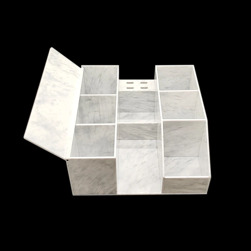 Органайзер для косметических аксессуаров и инструментов для макияжа, коробка для хранения ресничных инструментов, клея, ватных палочек, пинцетов, ленты, держатель для помады, мраморная коробка.