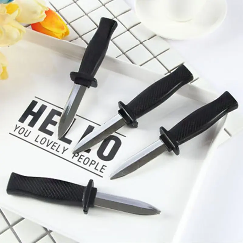 

Halloween Party Toys Simulation Plastic Spring Retractable Fake Knife Funny Children Adults Prank Spoof False Knife Trick Props