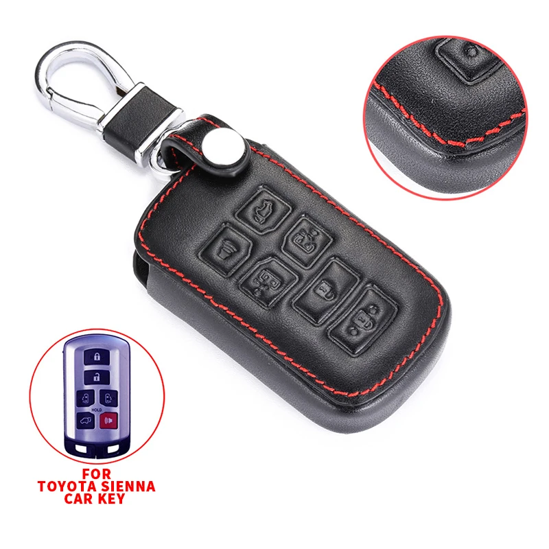 Кожаный чехол для автомобильного ключа Toyota Sienna 2012 2014 2016 Tacoma смарт дистанционного