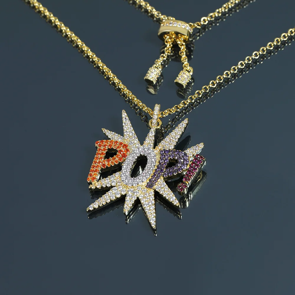 Очаровательные ювелирные изделия с буквами поп кулон ожерелье Роскошный бренд