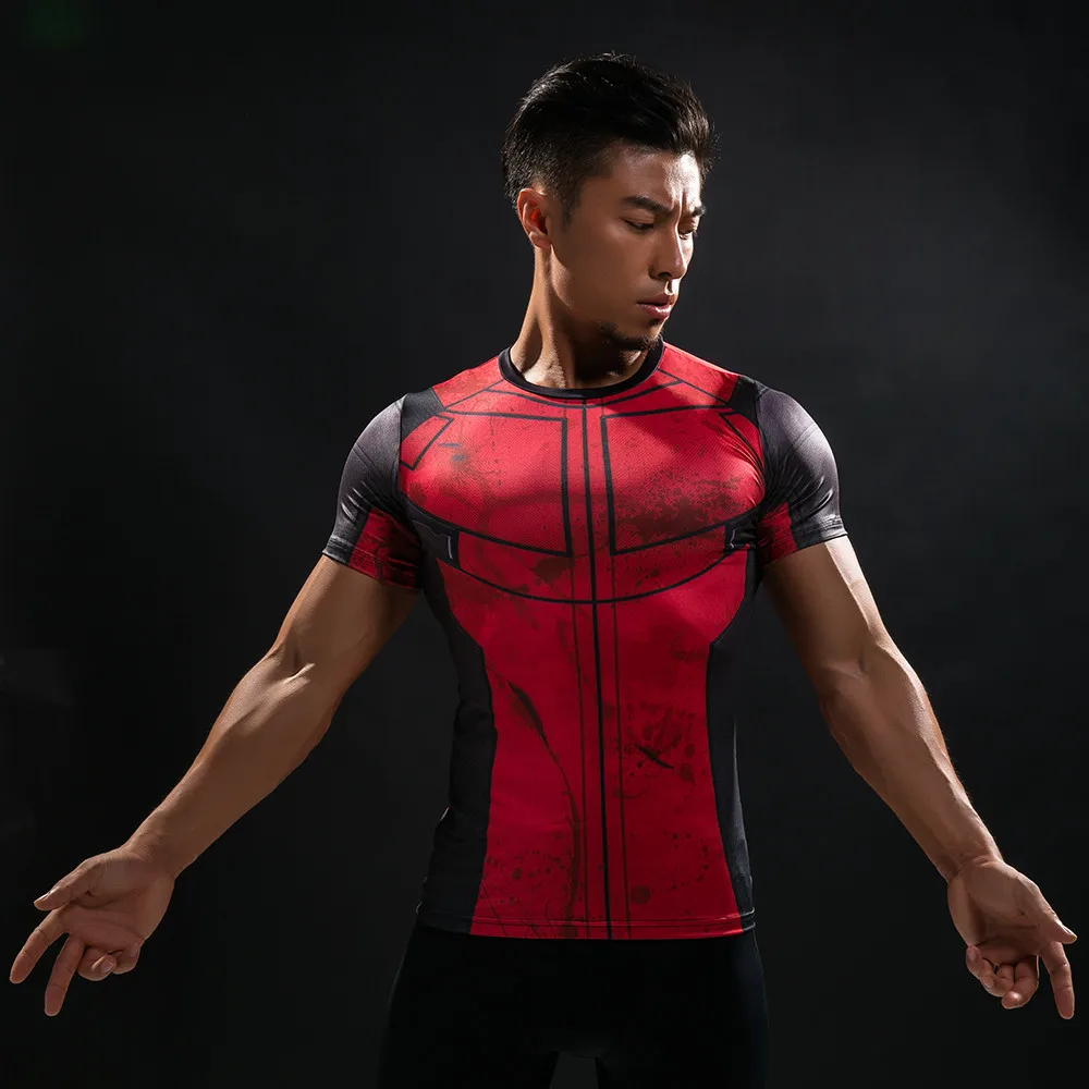 Мужские спортивные футболки с 3D принтом Капитан Америка, Мстители Marvel 3, Железный человек, фитнес, мужская тренировочная футболка
