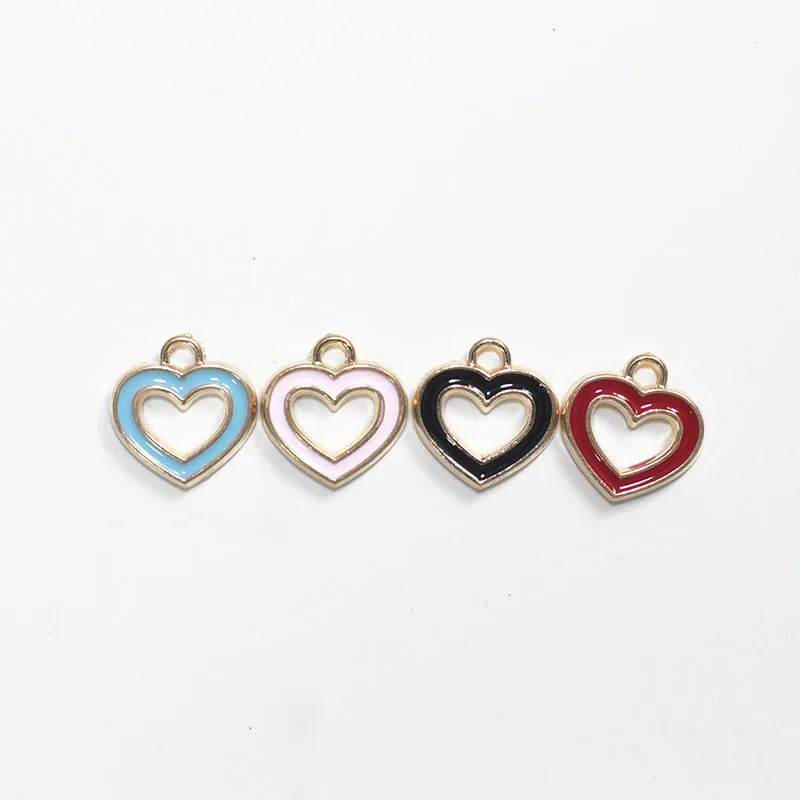 

10pcs Oil Drop Hollow Love Cute Geometric Alloy Charms DIY Making Earrings Necklace Bracelet Jewelry Accessories