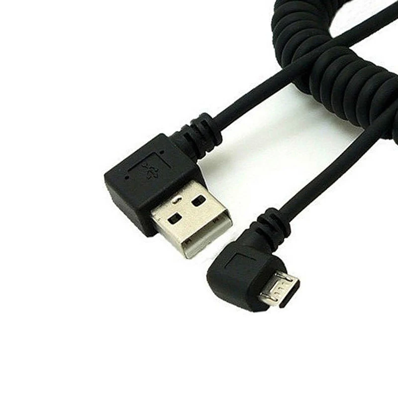 L гибкий кабель Micro USB 90 градусов левый usb для быстрой зарядки и синхронизации