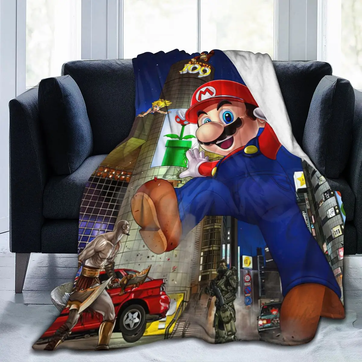 

3D Cartoon Sherpa Blanket Warm Super Soft Flannel Office Nap Bedspread Sofa Bedding Plush Quilt Plaids 300699420