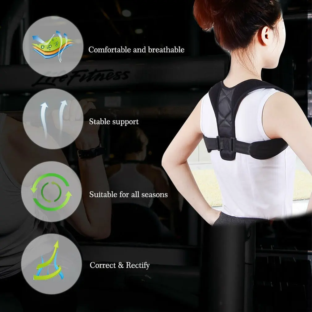 

Back Correction With Breathable Adjustable Humpback Sitting Posture Corrector Men And Women Children Back Shoulder Support