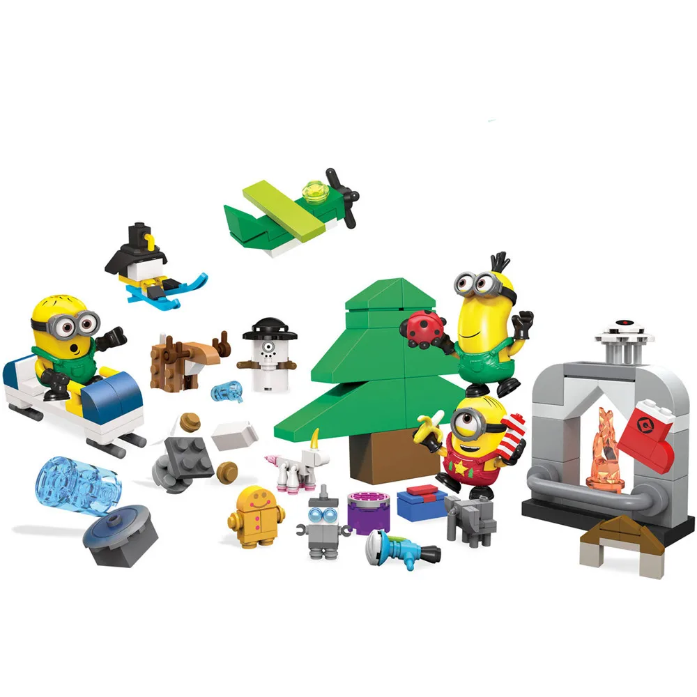 Mega Bloks календарь с изображением миньонов 221 шт./pzs -5 лет детские игрушки
