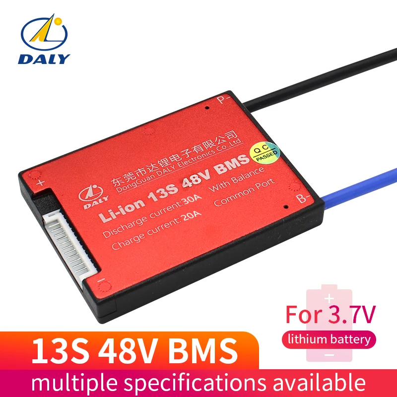 Daly 3,6 В 3,7 в 13 S 48 в E-bike литий-ионный аккумулятор 18650 BMS 16A 18A 25A 35A 45A 60A батарея BMS зарядное напряжение 54,6 в с балансом балансиры