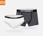 Хлопковое нижнее белье Xiaomi youpin, трусы-брифы, дышащие удобные хлопковые трусы для мужчин, женщин, пар
