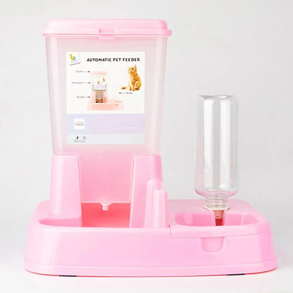 

Pet Automatic Feeder Dog Cat Drinking Water Fountain Large Capacity Food Dispenser Kitten Puppy Feeding Bowl Dish