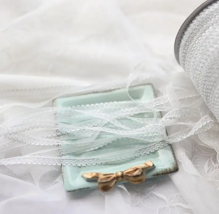 10 метров высокое качество белый цветок гладкий полиэстер кружевная отделка