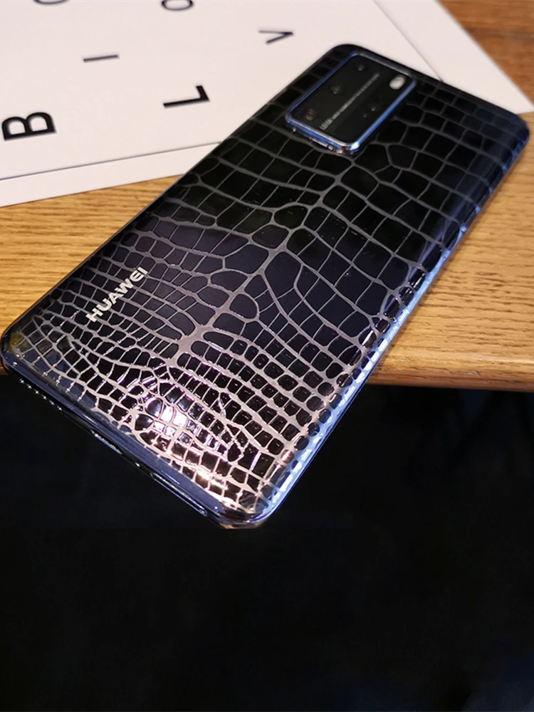 

Transparent Crocodile Pattern Back Film for huawei P40 pro Cell Phone P40 Pro Clear Protective Liquid Nano Soft Film Cover A137
